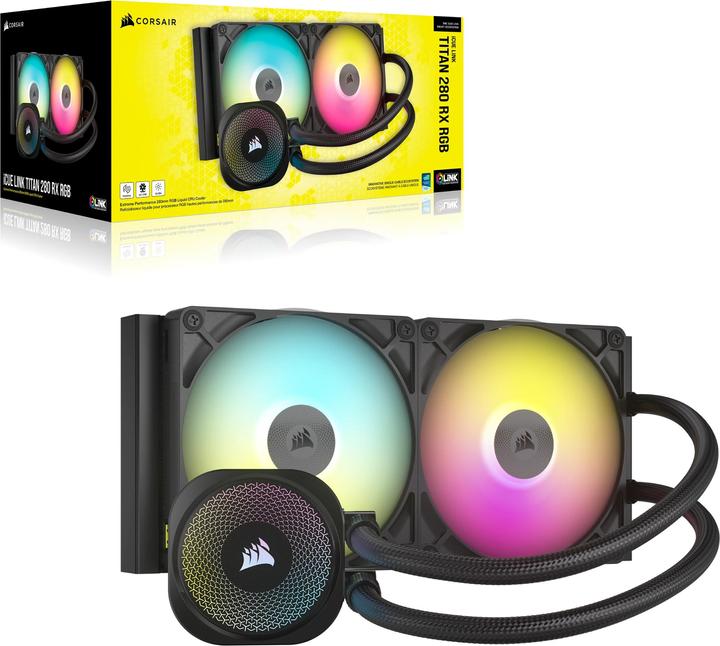Actual product image Corsair iCUE LINK TITAN 280 RX RGB AIO, 280mm Radiator, Liquid CPU Cooler