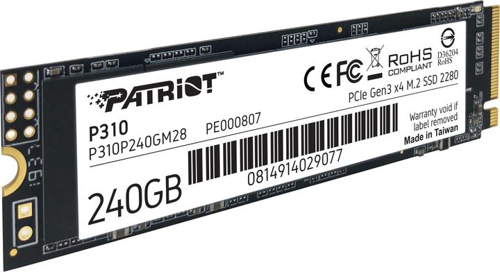 Actual product image Patriot P310 SSD 240 GB (240 GB, M.2 2280)