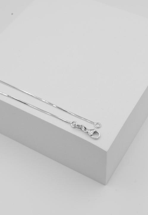 Immagine prodotto Muau Collana serpente oro bianco 750, 1mm, 42cm (Oro bianco 750/18 carati, 42 cm)