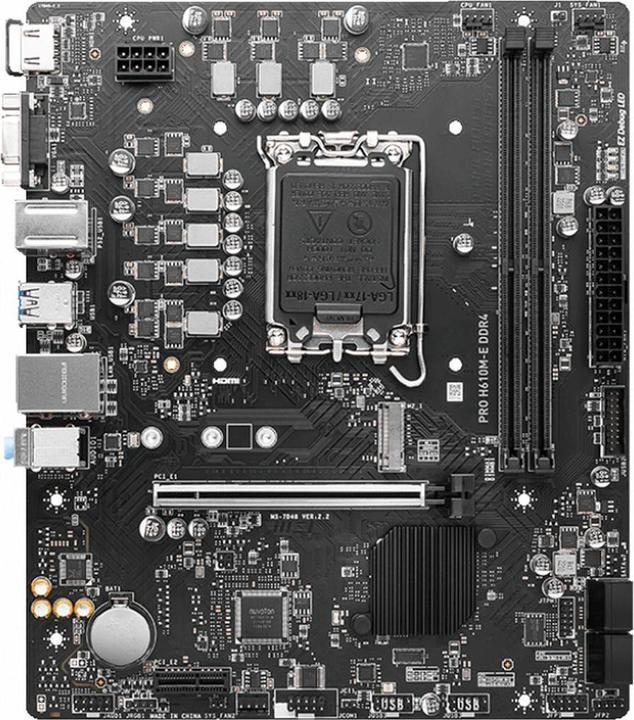 Produktbild MSI PRO H610M-E DDR4 (LGA 1700, Intel H610, mATX)