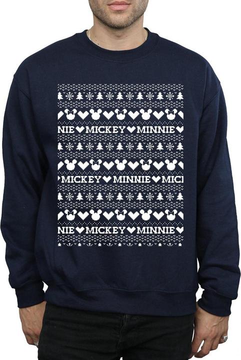 Immagine prodotto Disney Mickey And Minnie Christmas Fair Isle Felpa Uomo (M)