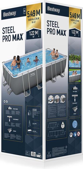 Image du produit Bestway Power Steel Frame Pool Komplett- Set, mit Sandfilteranlage, 549x274x122 (549 x 274 x 122 cm)