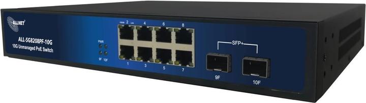 Actual product image Allnet switch unmanaged all-sg8208pf-10g 2 x sfp+ 8 x rj45 fanless (8 Ports)