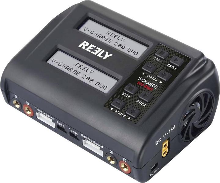 Actual product image Reely V-Charge 200 Duo model charger 10 A LiIon, LiPo, LiFePO, LiHV, NiCd