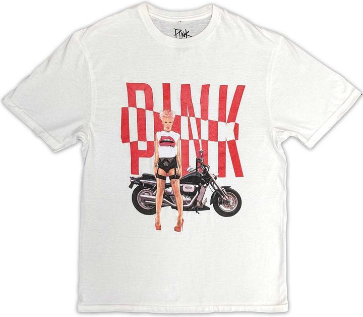 P!nk Motorrad TShirt Erwachsene