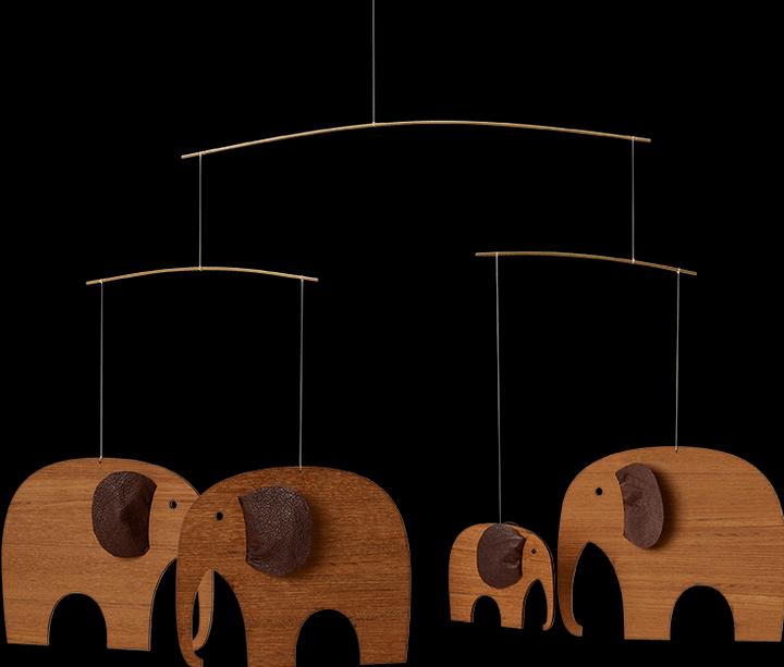 Actual product image Flensted Mobiles Elephant Party Mobile Wood