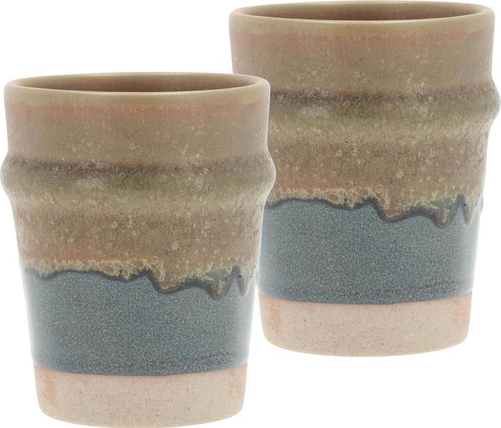 Villa Collection Kaffeebecher Evig 350 ml, 2 Stück, Blau/Braun (350 ml, 2 x)