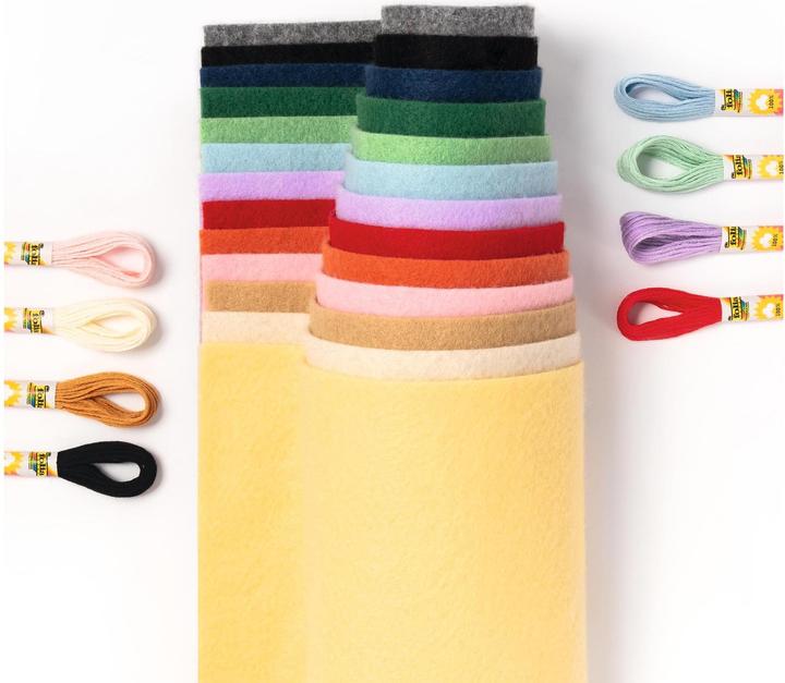 Produktbild Folia Filz DIY-Box Rainbow Edition, 36-teilig