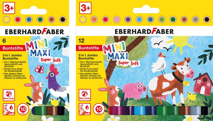 Actual product image EberhardFaber Colored pencils Jumbo MiniMaxi 6 pieces (Mixed Colour, 6 x)