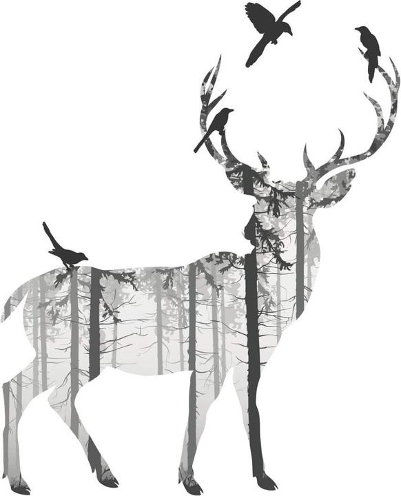 Immagine prodotto Trenddeko Sagoma del cervo (71 x 80 cm)