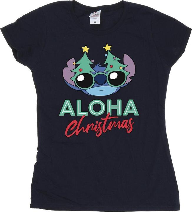Immagine prodotto Disney Lilo And Stitch Christmas Tree Shades Maglietta Donna (L)