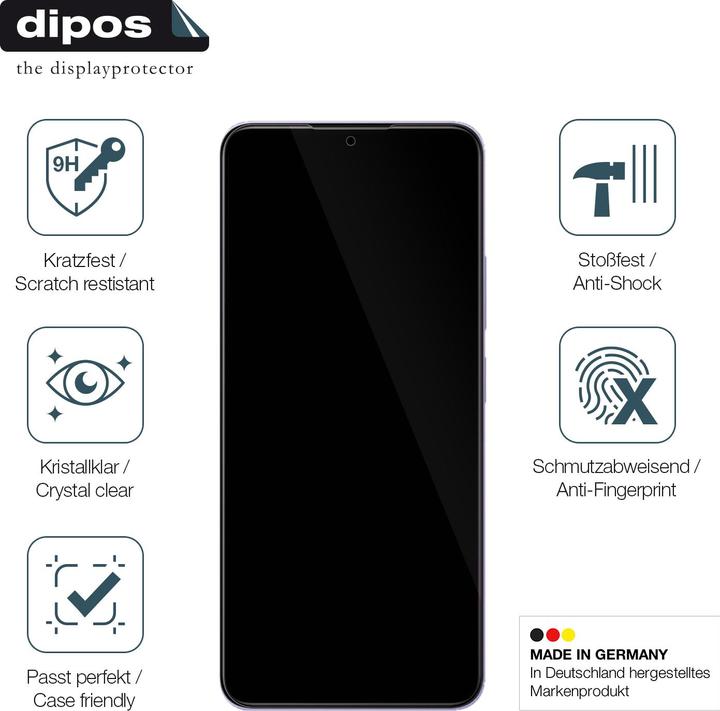 Actual product image Dipos Anti-Shock Screen Protector Clear (1 Piece, Xiaomi Poco M4 5G)