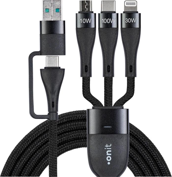 Onit USB A/USB C – USB C/Ligthning/Micro USB B (2 m, USB 2.0)