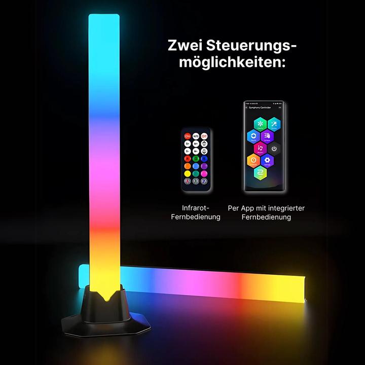 Image du produit Hermex 2er Set LED-Umgebungslicht Stehlampe Hintergrund-Beleuchtung Desktop-Licht
