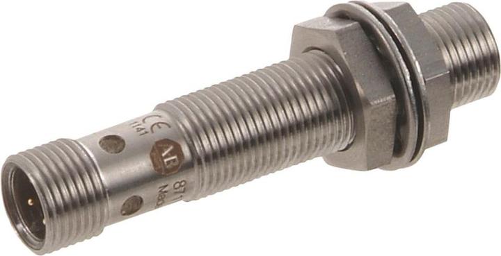 Produktbild Allen Bradley Induktiver Sensor PNP / Schliesserkontakt (im Normalzustand geöffn.) 400Hz 30V 10mm IP68 / IP69K (Sensor)