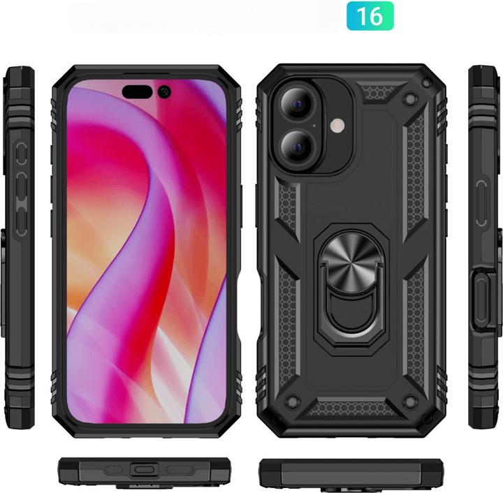 Immagine prodotto Cover-Discount iPhone 16 - Robusta cover posteriore con kickstand (Apple iPhone 16)