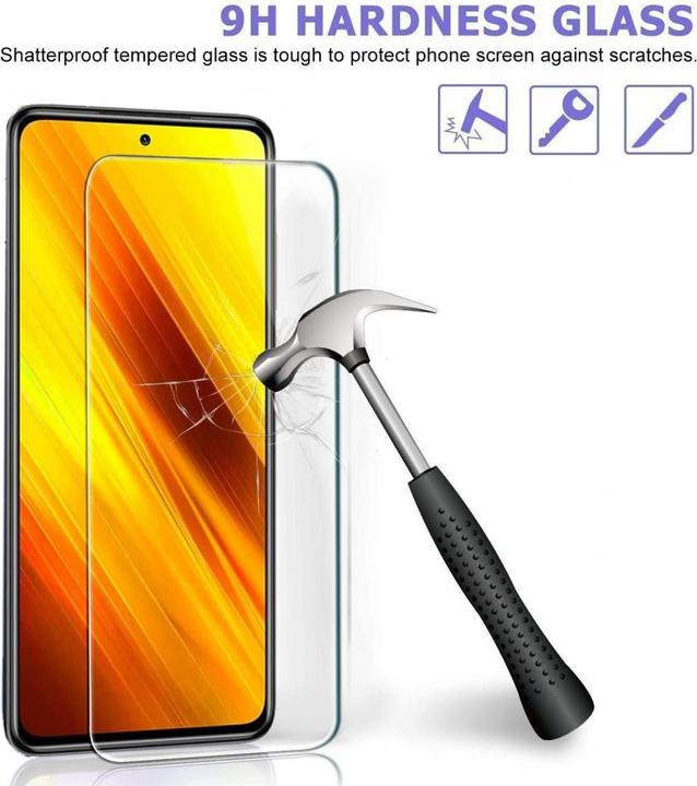 Produktbild Screenguard Xiaomi Poco X3 Panzerglas Schutzfolie Case Friendly Design (1 Stück, Xiaomi Poco X3)