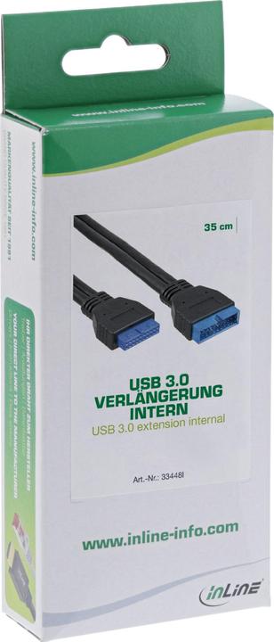 Produktbild InLine USB 3.0 Verlängerung (0.35 m, USB 3.0)