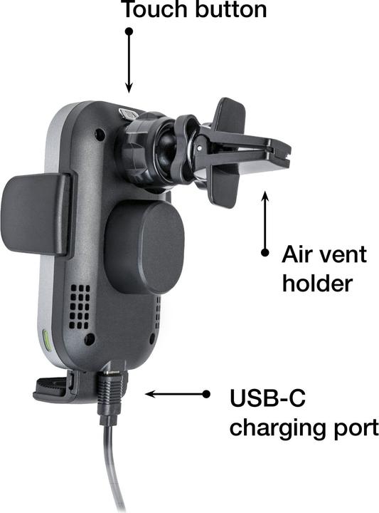 Produktbild Verbatim Fast Qi Fast Wireless Car Charger USB-C 15W FWC-02
