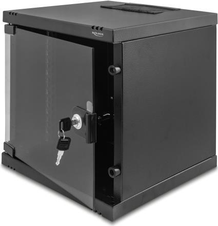 Delock 10" Netzwerkschrank 6 HE mit Glastür zur Stand- oder (10 Zoll Rack)