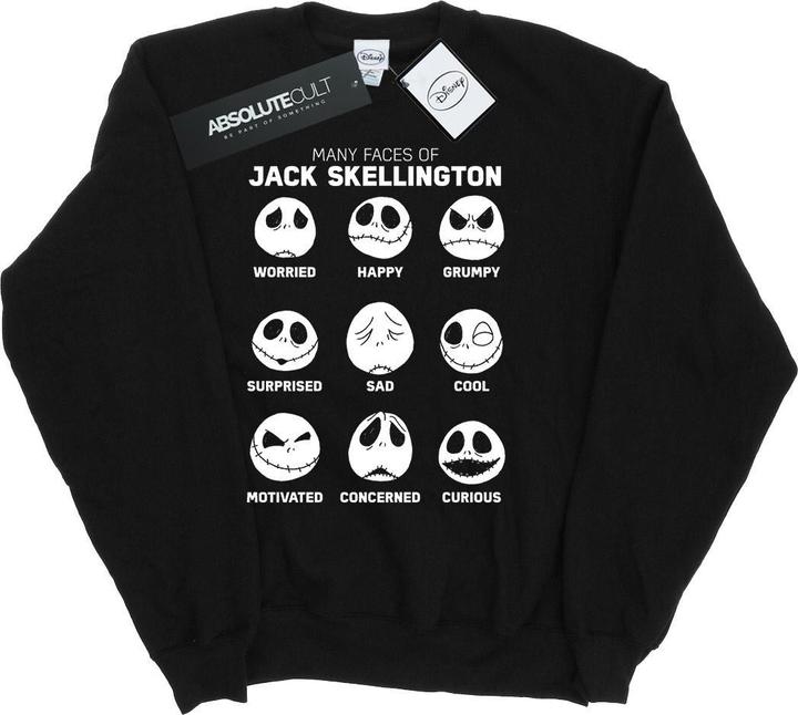 Immagine prodotto Disney Nightmare Before Christmas The Many Faces Of Jack Felpa Uomo (L)