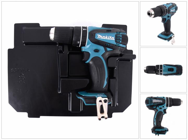 Produktbild Makita DHP 456 ZE 18 V Li-ion Akku Schlagbohrschrauber Grün mit Einlage für Makpac (Akkubetrieb)