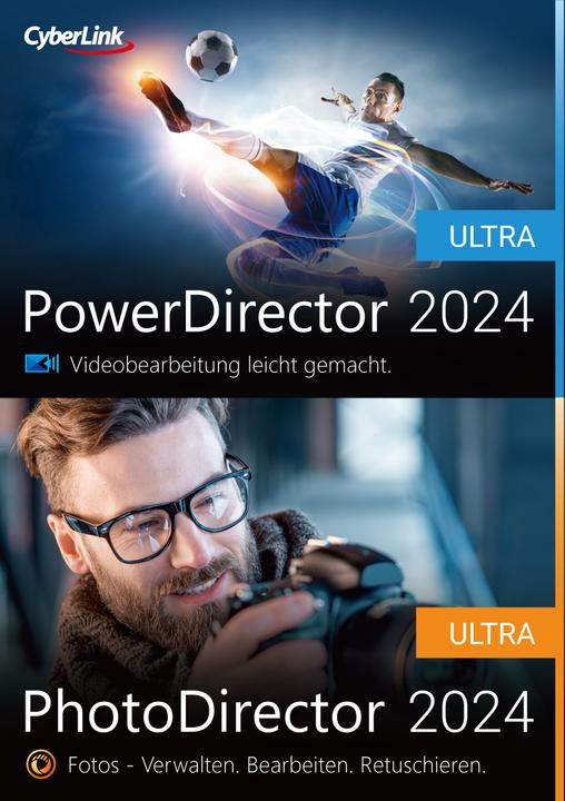 Produktbild CyberLink PowerDirector 2024 Ultra & PhotoDirector 2024 Ultra Duo ESD Download Code (1 User, 1 Geräte/User, unbegrenzt)