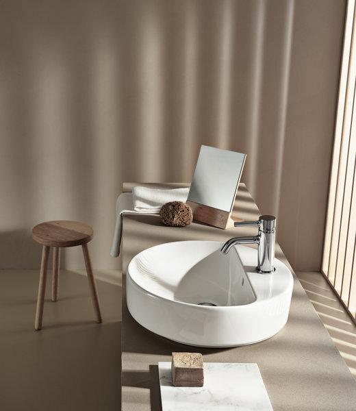 Produktbild Geberit Keramag VariForm Aufsatzwaschtisch elliptisch, 600x450mm, mit Hahnloch, mit Überlauf (450 mm, 600 mm)