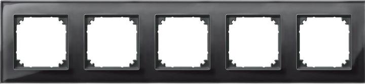 Produktbild Merten Rahmen 5f ony-sw glz M-PLAN Glas f.GEB-K 489503