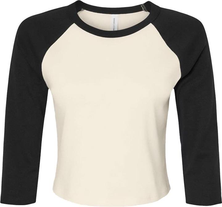 Bella Canvas kurzes TShirt Raglanärmel 34 Ärmel