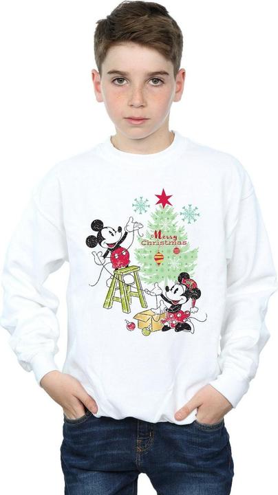 Produktbild Disney Mickey And Minnie Christmas Tree Sweatshirt Jungen (152, 158)