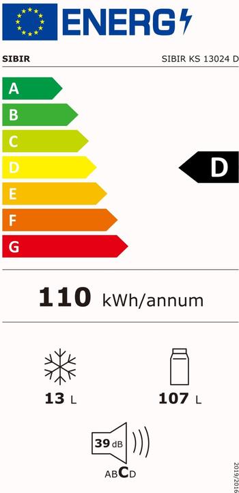 Energy Label Sibir KS 13024 E (120 l)