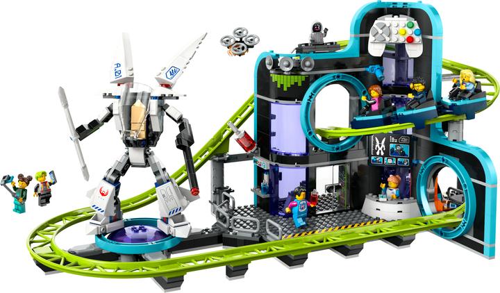 Actual product image LEGO Rollercoaster with robot mech (60421, LEGO City)