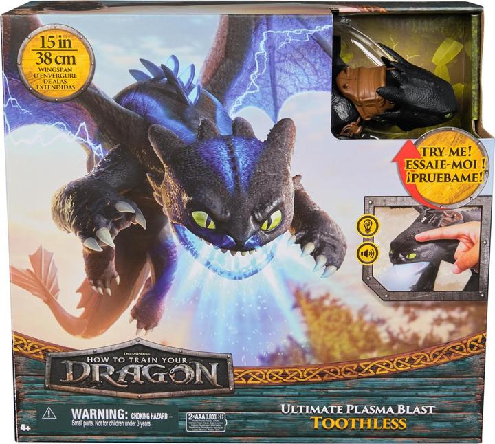 Actual product image Spin Master Dragons Movie - Plasma Blast Toothless