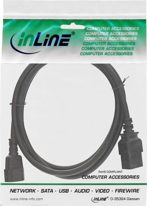 Produktbild InLine Netz Adapterkabel (2 m, C14)