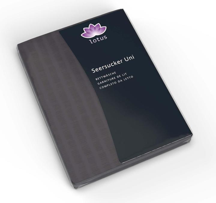 Actual product image Lotus Bettwaren Bed Linen Satin Seersucker uni (Pillowcase, 50 x 70 cm)