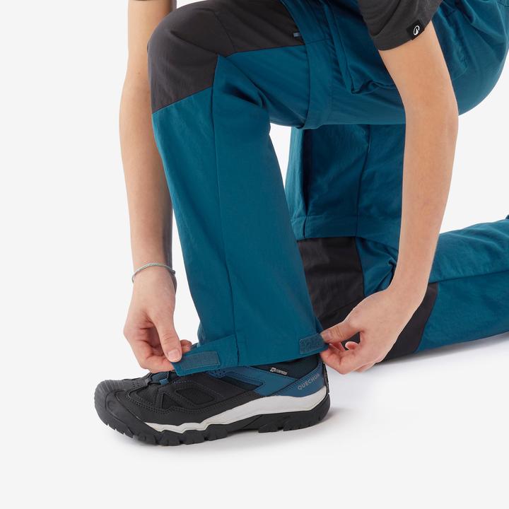Image du produit Quechua Pantalon modulable de randonnée enfant 7-15 ans, MH500 bleu (14, 15, 16)