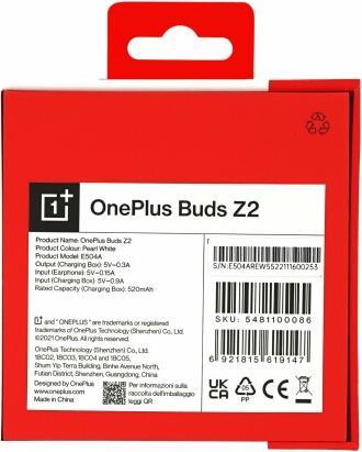 Produktbild OnePlus Buds Z2 (ANC, 3.50 h, Kabelgebunden)