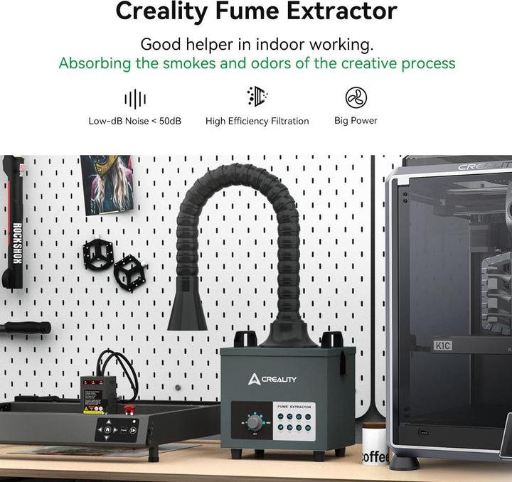 Image du produit Creality extracteur de fumée portable avec filtre (Nettoyage)