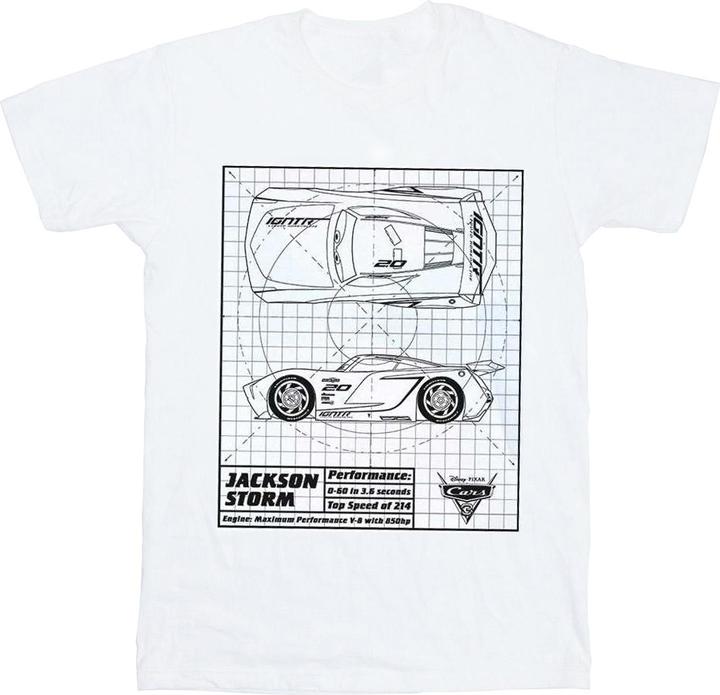 Image du produit Disney - T-shirt CARS JACKSON STORM BLUEPRINT - Femme (XXL)