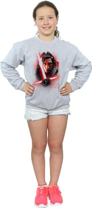 Actual product image Star Wars Girls The Last Jedi Kylo Ren Brushed Sweatshirt (152, 158)