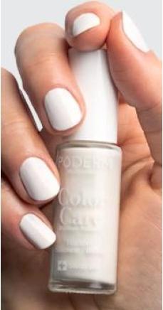 Produktbild Poderm Color Care Teebaumöl Nagellack 122 Perlweiss (122 Perlweiss, Farblack)