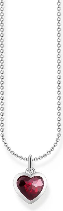 Actual product image Thomas Sabo Necklace with dark red silver heart pendant (925 sterling silver, 38 - 45 cm)