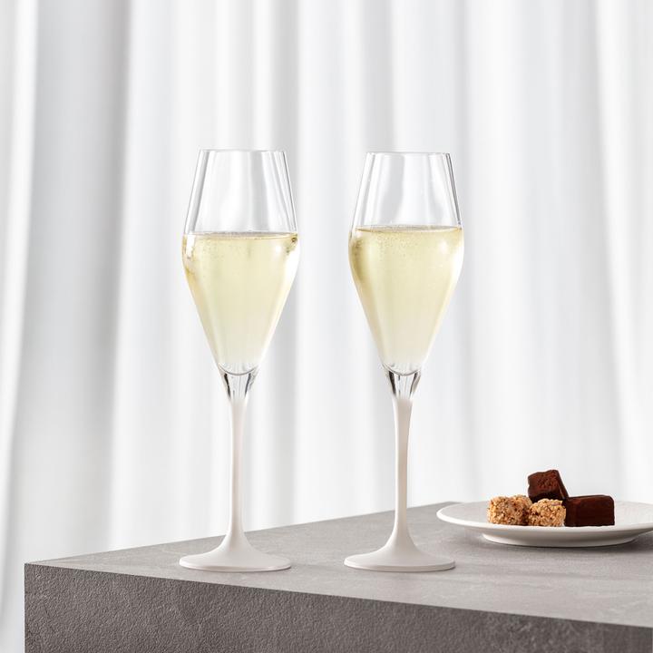 Productafbeelding Villeroy & Boch Champagneglas, set van 4 Vervaardiging Rock blanc (26 cl, 4 Bril, Champagneglazen)