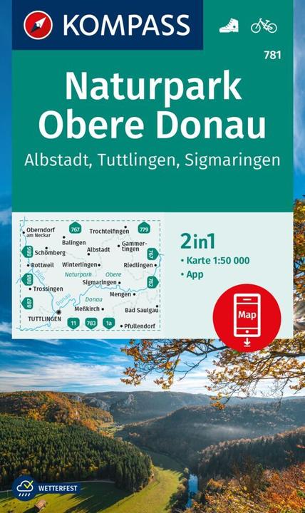 Produktbild Wanderkarte 781 Naturpark Obere Donau - Albstadt - Tuttlingen - Sigmaringen 1:50.00