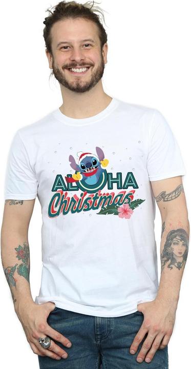 Immagine prodotto Disney Lilo And Stitch Aloha Christmas Maglietta Uomo (M)