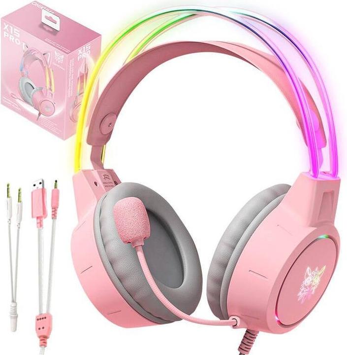Image du produit Onikuma X15 PRO RGB Gaming Headphones (filaire) Rose (Filaire)