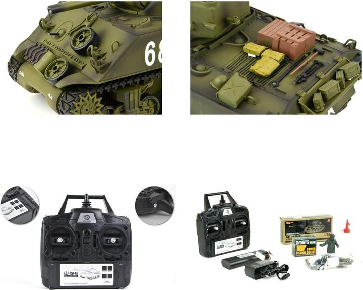 Immagine prodotto Es-toys Heng Long RC Tank US M4A3 Sherman (RTR pronto all'uso)