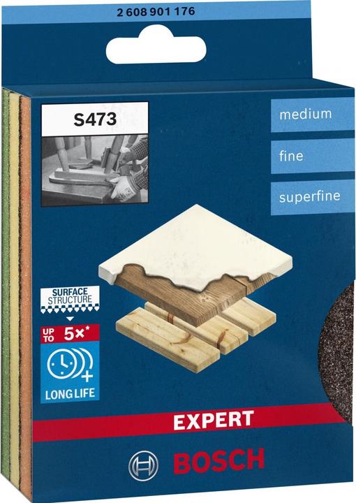 Produktbild Bosch Professional Zubehör Expert S473 (Mittel, Fein, Superfein)