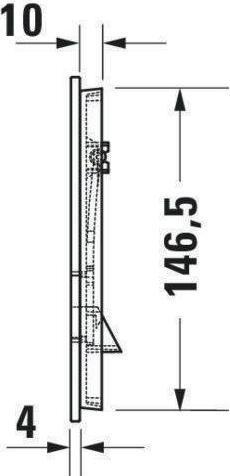 Produktbild Duravit Betätigungsplatte DURASYSTEM A1 229,8x157mm, für WC, Glas weiss